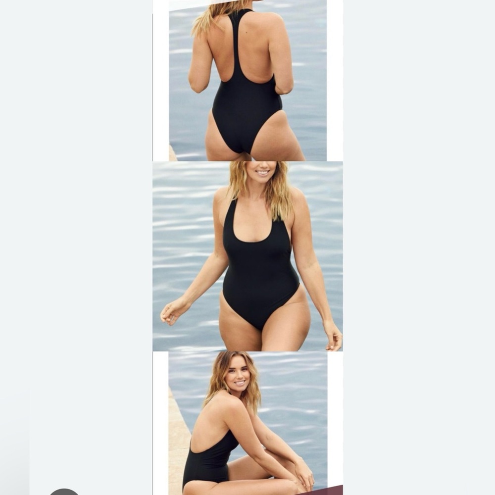 NEW AERIE RACERBACK BLACK SWIM SUIT